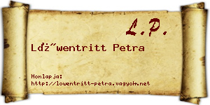 Löwentritt Petra névjegykártya